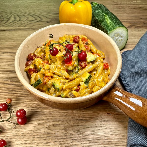 Curry-Schupfnudel-Pfanne vegan